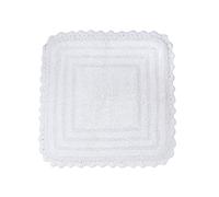 DII Collection Crochet - Tapis de Bain réversible, carré, 61 x 61 cm, Blanc