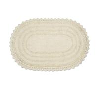 DII Collection Crochet - Tapis de Bain réversible, Grand Ovale, 53,3 x 86,4 cm, Blanc cassé