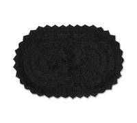 DII Collection Crochet - Tapis de Bain réversible, Petit Ovale, 43,2 x 61 cm, Noir