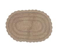 DII Collection Crochet - Tapis de Bain réversible, Petit Ovale, 43,2 x 61 cm, Pierre
