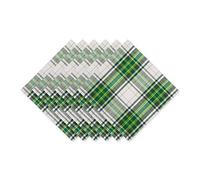 DII Collection Saint-Patrick, Ensemble de Serviettes de Table, 50,8 x 50,8 cm, Motif écossais St Paddy, 6 pièces
