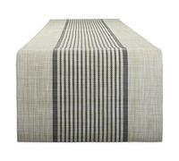 DII Collection Tabletop, 70 % PVC, 30 % Polyester, Rayures Moyennes Noires, Chemin de Table