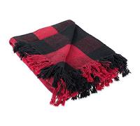 DII Couverture de Camping, Barbecue, Plage, Quotidien, Rouge et Noir, 127 x 152 cm