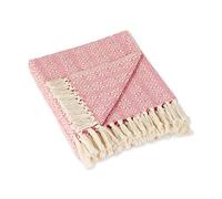 DII Couvre-lit à Chevrons pour intérieur/extérieur 100% Coton Camping Barbecue plages Couverture Quotidienne - 127 x 152,4 cm, Bleu Nautique