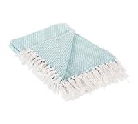 DII Couvre-lit à Chevrons pour intérieur/extérieur 100% Coton Camping Barbecue plages Couverture Quotidienne - 127 x 152,4 cm, Bleu Nautique, Aqua, 50 x 60 inches