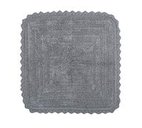 DII Crochet Collection Tapis de Bain réversible, carré, 61 x 61 cm, Gris