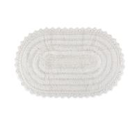 DII Crochet Collection Tapis de Bain réversible, Petit Ovale, 43,2 x 61 cm, Blanc
