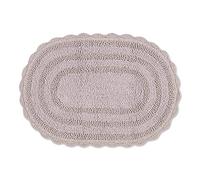 DII Crochet Collection Tapis de Bain réversible, Petit Ovale, 43,2 x 61 cm, Lilas poudré