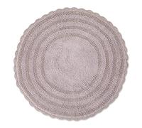 DII Crochet Collection Tapis de Bain réversible, Rond, diamètre 69,8 cm, Lilas poudré