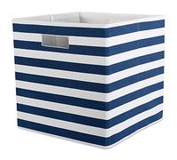 DII Cube de rangement en polyester rigide pliable 28 x 28 x 28 cm, Nautical Blue (bleu)