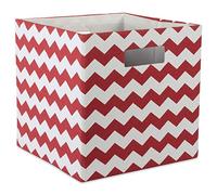 DII Cube de rangement pliable en polyester, chevron, rouille, taille L