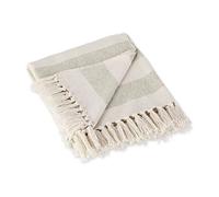 Design Imports India Couvre-lit à Chevrons pour intérieur/extérieur DII 100% Coton Camping Barbecue plages Couverture Quotidienne - 127 x 152,4 cm, Bleu Nautique