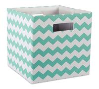 DII Design Imports Polyester Cube Chevron Aqua Square