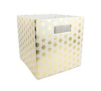 DII Design Imports Polyester Cube Honeycomb Gold Square