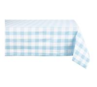 DII Dessous de Table, Coton, Blanc et Bleu Clair., Tablecloth, 52x52