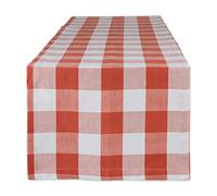 DII Chemin de Table Classique en Coton, Rouge Vintage, 35,6 x 274,3 cm