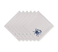 DII Dessus de Table, Coton, Crabe Bleu, 50,8 x 50,8 cm (Lot de 6)