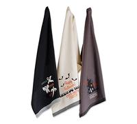 DII Ensemble de Serviettes de Cuisine en Coton Embelli, Yikes, 45,7 x 71,1 cm