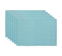 DII Ensemble de Sets de Table en Coton, Turquoise, Set de Table