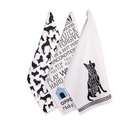DII Ensemble de torchons absorbants, Coton, imprimé Chien, 45,7 x 71,1 cm