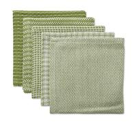 DII Ensemble de torchons Assortis, Coton, Vert Antique, 30,5 x 30,5 cm