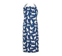 DII Everyday Pets Kitchen Collection Tablier de chef avec grandes poches réglables Motif chat Bleu marine 88,9 x 71,1 cm
