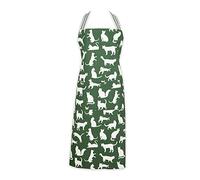 DII Everyday Pets Kitchen Collection Tablier de chef Imprimé chat Vert 35 x 28 cm