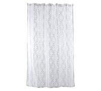 DII Everyday Rideau de Douche Extra Long 100% Polyester pour Salle de Bain 183 x 183 cm - Dentelle en Treillis Blanc