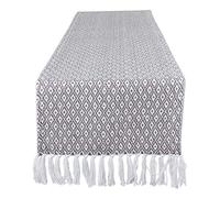 DII Farmhouse Chemin de Table, Coton, Gris, 15 x 72 inches