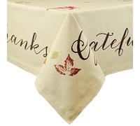 DII Feuilles d'automne rustiques Collection Cuisine Thanksgiving & Automne Décoration de Table Nappe 132x132cm