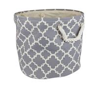 DII Home Essentials Polyester, Gray Lattice, S Round
