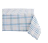 DII Home Sweet Farmhouse Nappe de Table à Carreaux Bleu Clair 132 x 132 cm