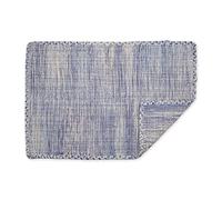 DII Intérieur Flatweave Fil Handloomed Coton Tissé Teint réversible Zone Tapis pour Chambre à Coucher, Salon, Cuisine, Variegated Blue, 2" x 3'