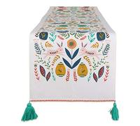 DII Kitchen Textiles Chemin de table en coton Motif jardin de Pâques 14 x 108 cm