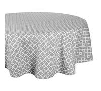 DII Lattice Collection de Table, Coton, Gris, 70" (Round)