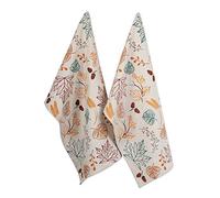 DII Lot de 2 Assiettes de Vacances en Coton pour fête de Thanksgiving Décoratives Surdimensionnées Brodées pour la Maison et la Cuisine