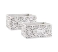 DII Lot de 2 bacs de rangement en tissu pour crèche, bureaux et maison - Conçus pour s'adapter aux organisateurs cubiques standard (27,9 x 27,9 x 14 cm) - Gris étoilé