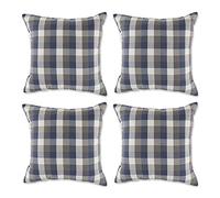 DII Lot de 4 Housses de Coussin décoratives carrées 45,7 x 45,7 cm, Bleu français Tricolore