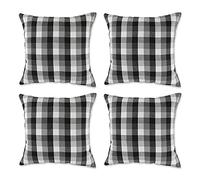 DII Lot de 4 Housses de Coussin décoratives carrées 45,7 x 45,7 cm, Gris Tricolore