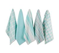DII Lot de 5 torchons de Cuisine tissés Assortis, 45,7 x 71,1 cm, Turquoise, 5 pièces