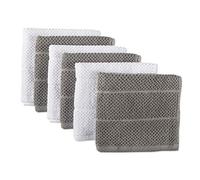 DII Lot de 6 torchons de Chef 100% Coton, Ultra absorbants, pour Le Nettoyage, Le séchage, la Cuisine Quotidienne, 30,5 x 30,5 cm, Gris