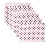 DII Love Collection Set de table en coton Motif petits cœurs 33 x 48 cm