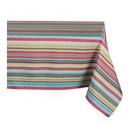 DII Nappe 100% Polyester, Anti-déversement, Lavable en Machine, pour Utilisation en extérieur, Rayures d'été Chaudes, pour 6 à 8 Personnes, 152,4 x 213,4 cm