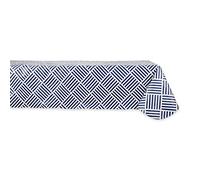 DII Nappe rectangulaire en PEVA avec Revers en Flanelle 100% Polyester, Bleu Marine, 259,1 x 152,4 cm