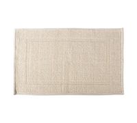 DII Oceanique Tapis Jacquard 100% Coton Doux et Absorbant Lavable en Machine, à Placer près de la Coiffeuse, Baignoire ou Douche, 50,8 x 78,7 cm, Bordure Naturelle