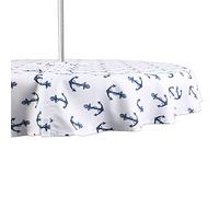 DII Outdoor, Polyester, Imprimé Ancre, 60" Round w/Zipper