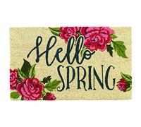 DII Paillasson décoratif en Fibre de Coco Naturelle, 45,7 x 76,2 cm, Hello Spring