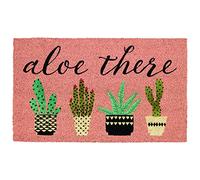 DII Paillasson décoratif en Fibre de Coco Naturelle, Motif Hello There, 45,7 x 76,2 cm