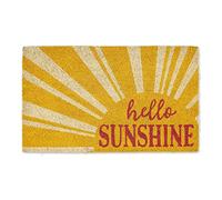 DII Paillasson en Fibre de Coco Naturelle pour intérieur/extérieur Motif Hello Sunshine 45,7 x 76,2 cm