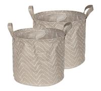 DII Panier à linge rond Pierre et crème